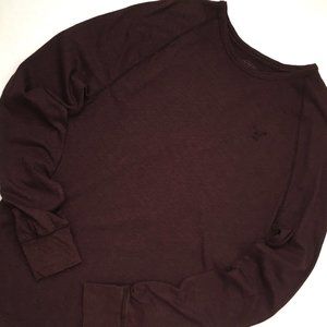 American Eagle Burgundy L/S Tee - S